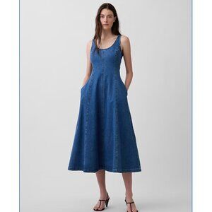 NWOT Gap Denim Scoop Neck Dress XL